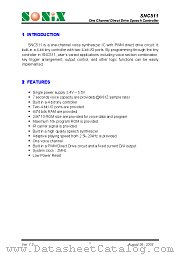 SNC511 datasheet pdf SONiX Technology Company