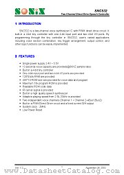 SNC532 datasheet pdf SONiX Technology Company