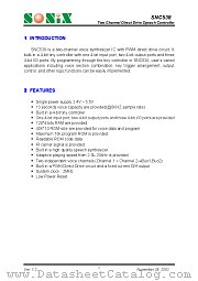 SNC538 datasheet pdf SONiX Technology Company