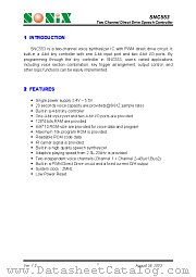 SNC553 datasheet pdf SONiX Technology Company