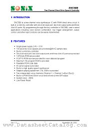 SNC5B8 datasheet pdf SONiX Technology Company
