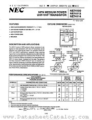 NE74114 datasheet pdf NEC