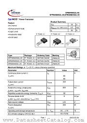 SPB80N06S2L-05 datasheet pdf Infineon