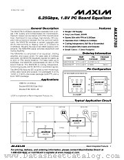 MAX3785UTT datasheet pdf MAXIM - Dallas Semiconductor
