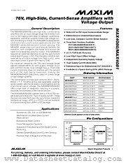 MAX4081FAUA datasheet pdf MAXIM - Dallas Semiconductor