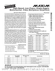 MAX4314EEE datasheet pdf MAXIM - Dallas Semiconductor