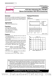 LA3410 datasheet pdf SANYO