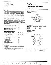 UA715 datasheet pdf Fairchild Semiconductor