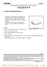 TA2031F datasheet pdf TOSHIBA