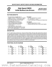 QS74FCT16244T datasheet pdf Quality Semiconductor