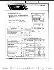 TA7140P datasheet pdf TOSHIBA