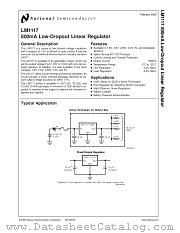 LM1117DTX-1.8 datasheet pdf National Semiconductor