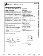 LM158AJQMLV datasheet pdf National Semiconductor