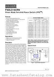 FSDL0365 datasheet pdf Fairchild Semiconductor