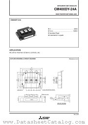 CM400DY-24A datasheet pdf Mitsubishi Electric Corporation