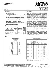 CDP1822CDX datasheet pdf Intersil
