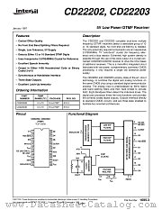 CD22103AD datasheet pdf Intersil