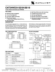CAT24WC02PE-1.8TE13C datasheet pdf Catalyst Semiconductor