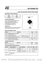 BYT3400B datasheet pdf ST Microelectronics