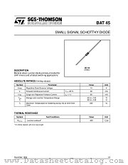 BAT45 datasheet pdf ST Microelectronics