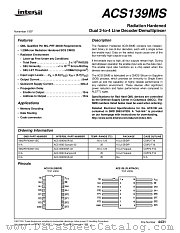 ACS139HMSR-02 datasheet pdf Intersil