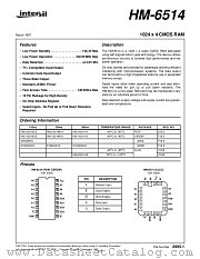 HM1-6514-9 datasheet pdf Intersil