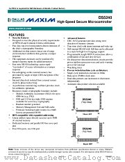 DS5240F-125 datasheet pdf MAXIM - Dallas Semiconductor