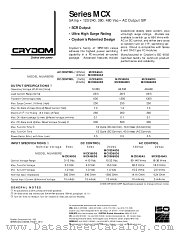 MCX380D datasheet pdf Crydom Co