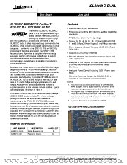 ISL38001C-EVAL datasheet pdf Intersil