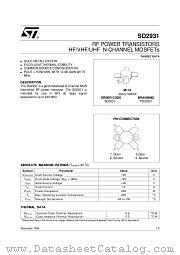 TSD2931 datasheet pdf ST Microelectronics