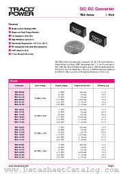 TMA1205S datasheet pdf Traco Electronic AG