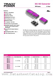 TEP4812 datasheet pdf Traco Electronic AG