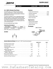 RURP4120CC datasheet pdf Intersil