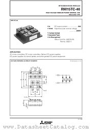 RM15 datasheet pdf Mitsubishi Electric Corporation