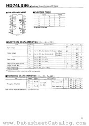 74LS86 datasheet pdf Hitachi Semiconductor