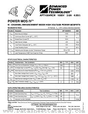 APT1004 datasheet pdf Advanced Power Technology