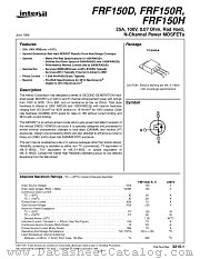 FRF150H datasheet pdf Intersil
