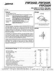 FRF250R datasheet pdf Intersil