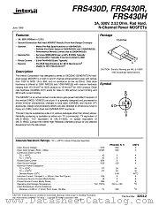 FRS430R datasheet pdf Intersil