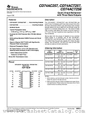 CD74ACT258E datasheet pdf Texas Instruments