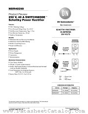 MBR40250 datasheet pdf ON Semiconductor