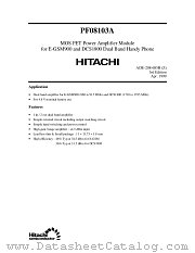 PF08103A datasheet pdf Hitachi Semiconductor