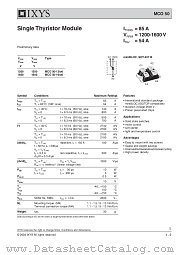 MCO50-16IO6 datasheet pdf IXYS Corporation