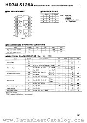 HA74LS126A datasheet pdf Hitachi Semiconductor