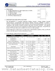 LP750SOT89-2 datasheet pdf Filtronic