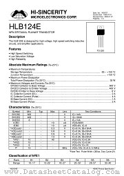HLB124 datasheet pdf Hi-Sincerity Microelectronics