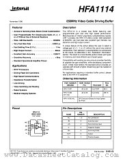 HFA1114EVAL datasheet pdf Intersil