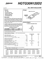 HGTG30N120D2 datasheet pdf Intersil