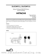 HAF2007L datasheet pdf Hitachi Semiconductor