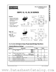 GBPC25 datasheet pdf Fairchild Semiconductor